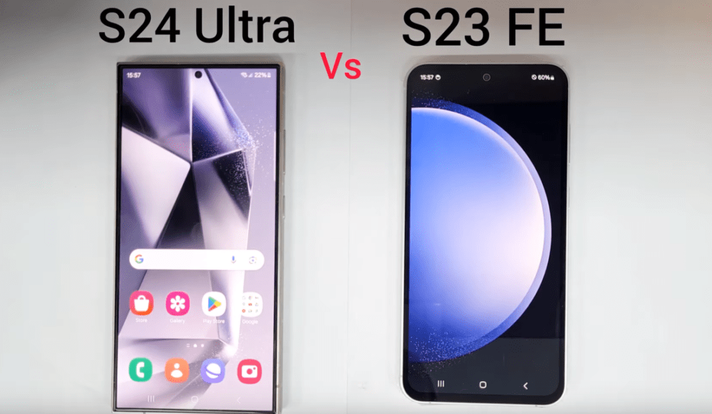 samsung galaxy S24 ultra vs samsung galaxy S23 Fe