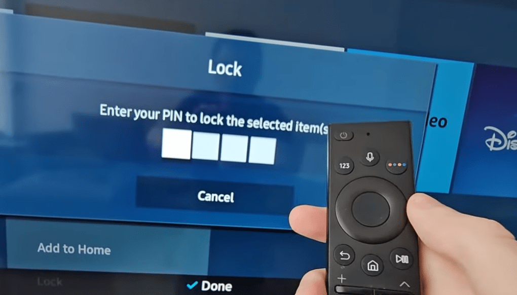 how to lock samsung tv