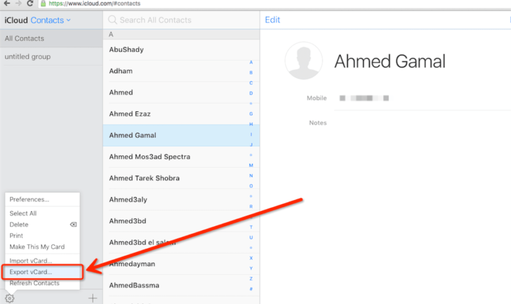 How to Export Contacts from Gmail to iCloud