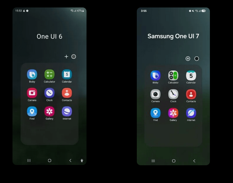 One UI 7 app icons