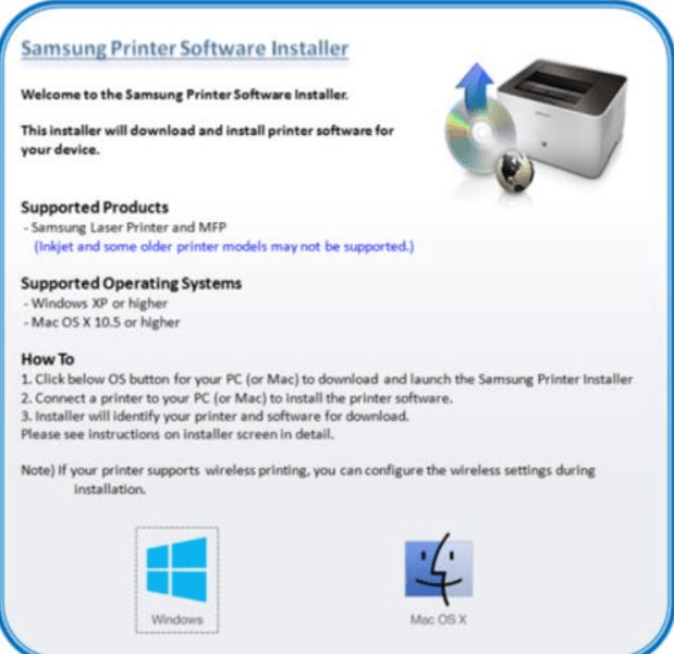 how to download a samsung m283x printer