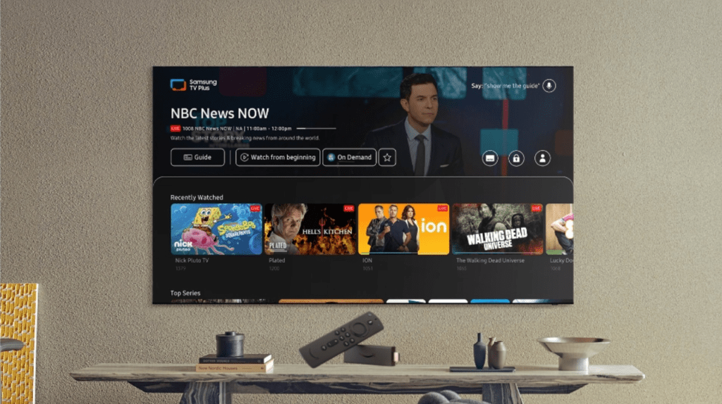 how to play samsung plus tv on firestick