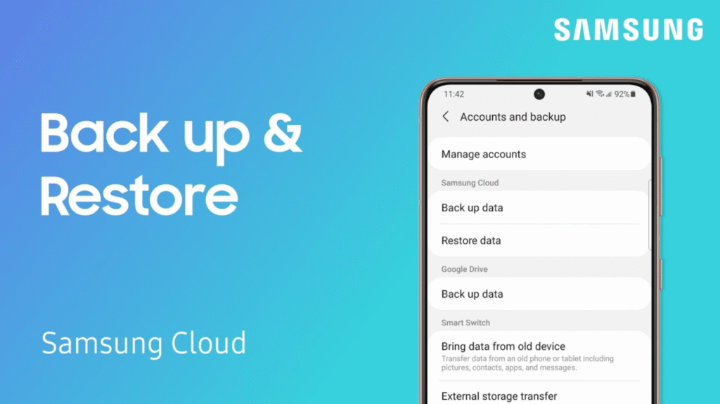 How to back up Samsung phone