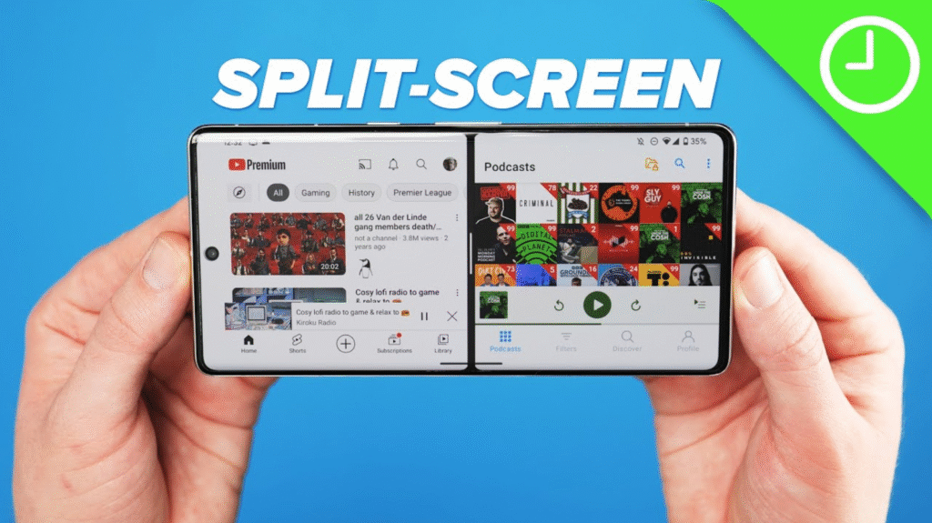 how to use split screen
