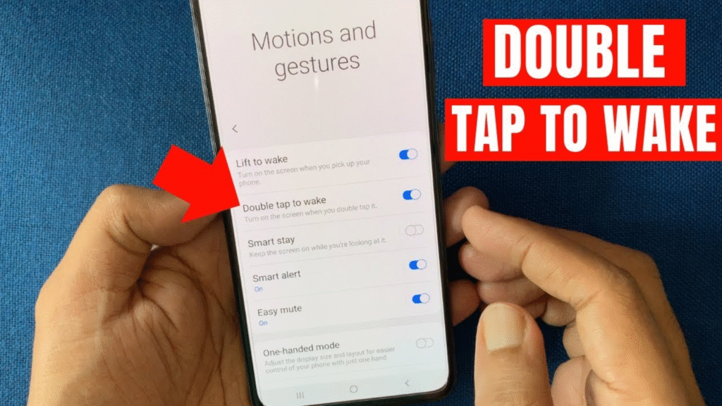 how to enable double touch display samsung