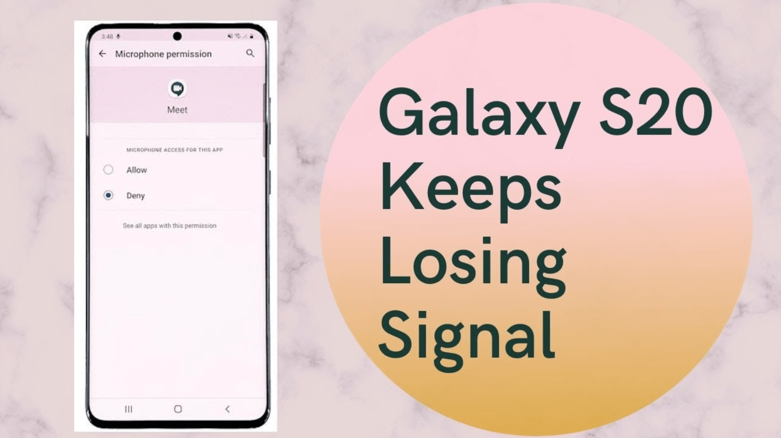 why network always disappeared from samsung s20 plus 5g