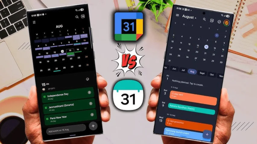 google calendar vs samsung calendar