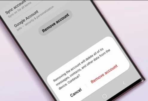 how to samsung account remove