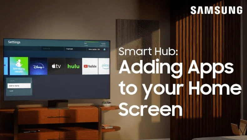 samsung tv home screen